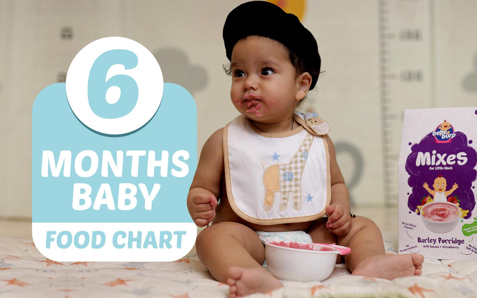 6 Months Old Baby Food Chart