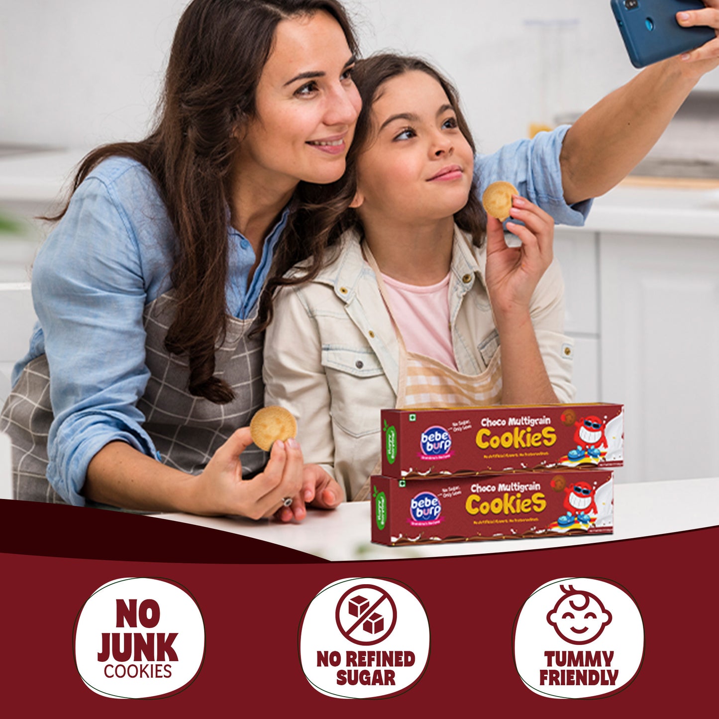 Choco, Wheat & Ragi Cookies Combo (Pack of 3, 150 gm Each)