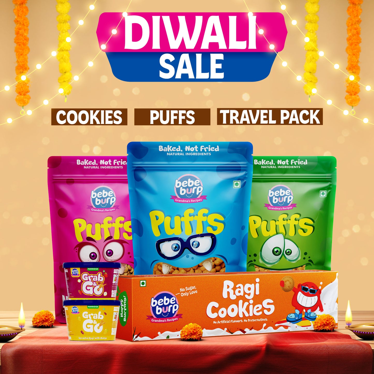 Special Travel Combo – Ready to Eat Baby Food with Ragi & Multigrain Snacks