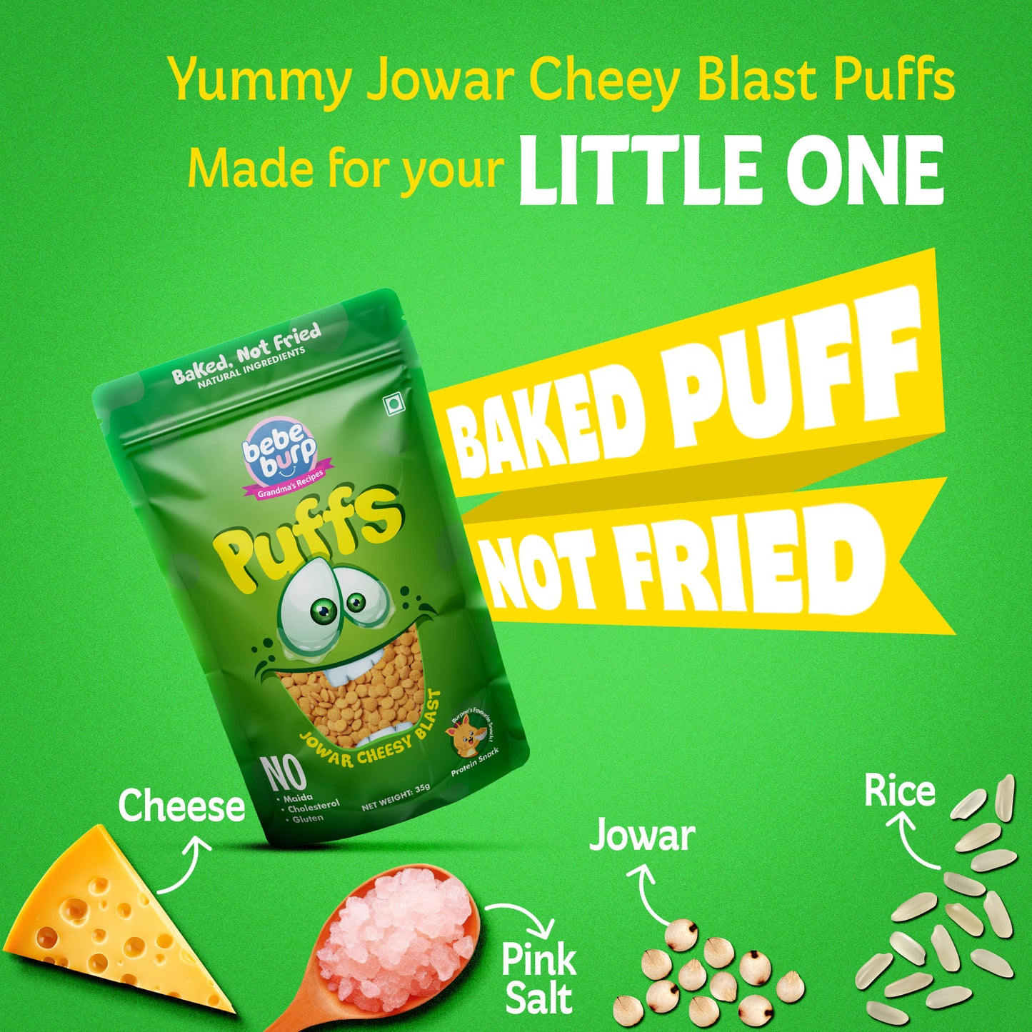 Jowar Cheesy Blast Puff (4 Pack)