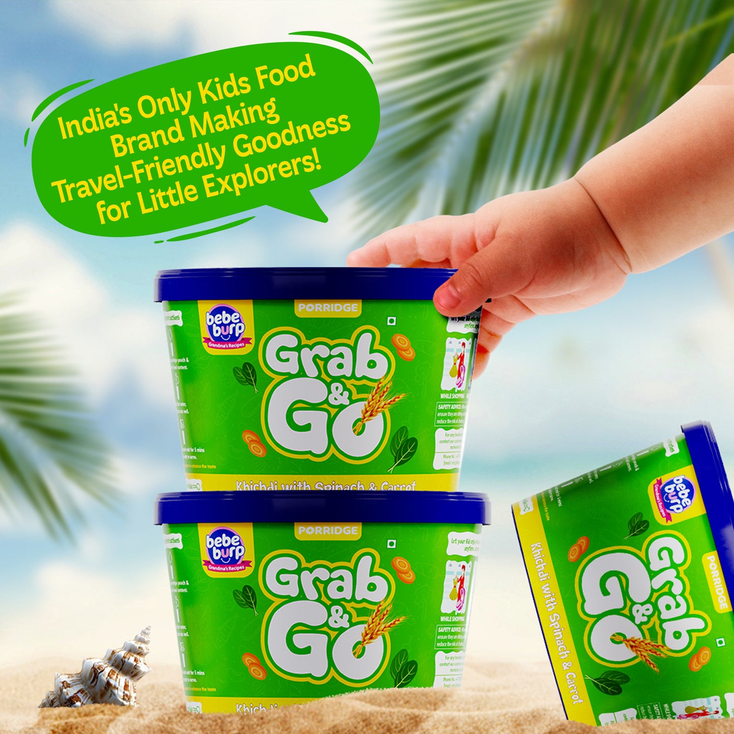 Instant Food for Travel pack Grab & Go Khichdi Mix (Pack of 4)