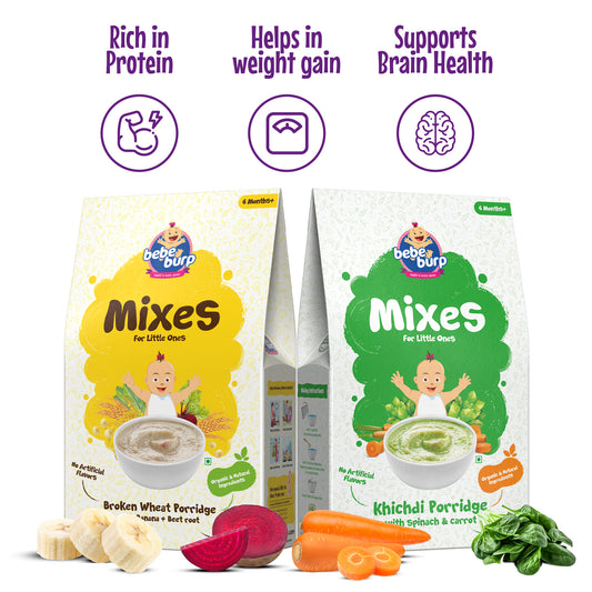 Khichdi & Broken Wheat Porridge Mix Combo, ( 2 Pack - 200gm Each)