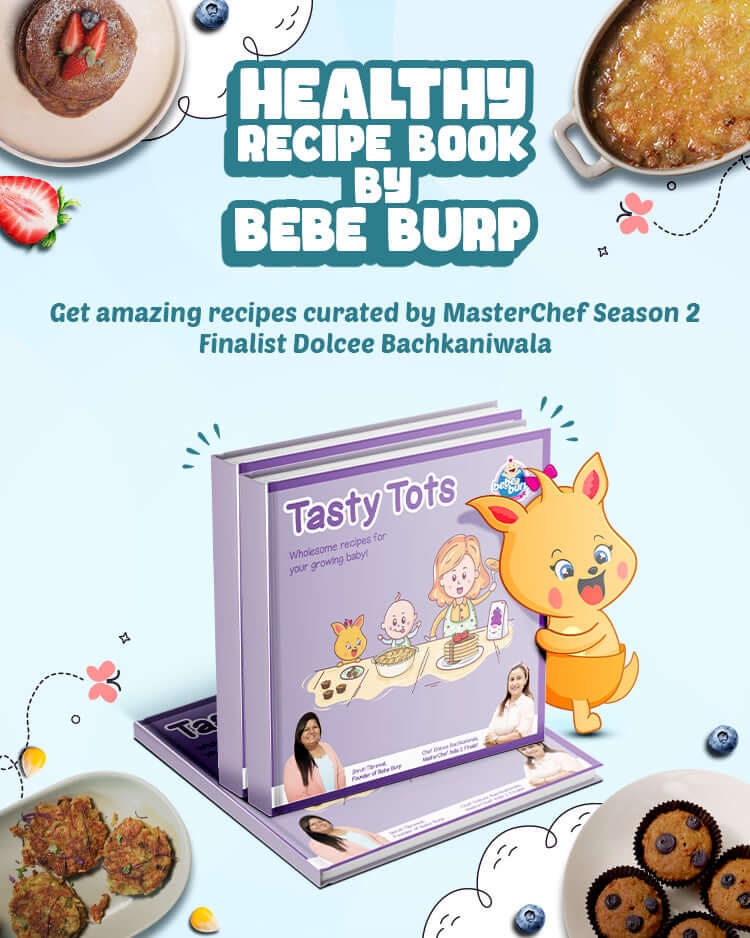 Healthy Recipe Book by Bebe Burp featuring recipes curated by MasterChef Season 2 Finalist.
