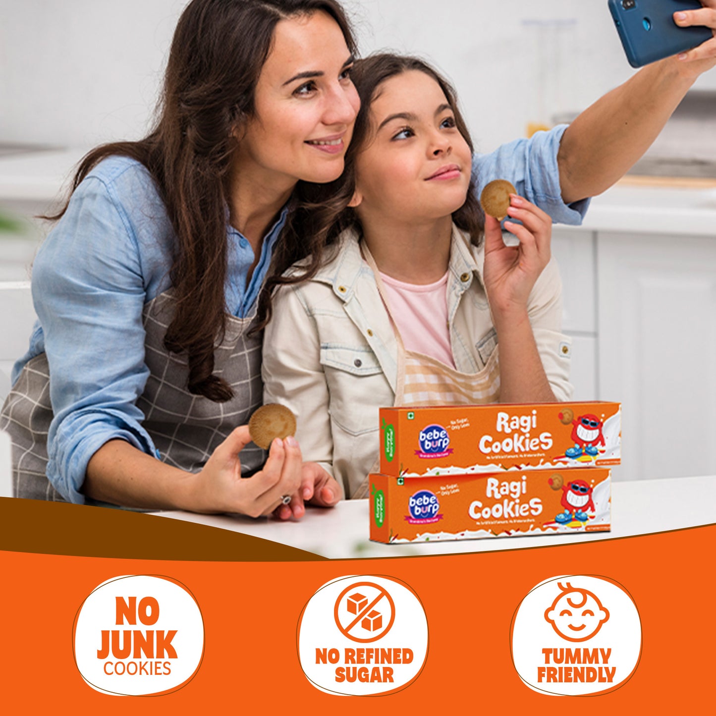 Ragi Cookies (2 Pack, 150 gm Each)