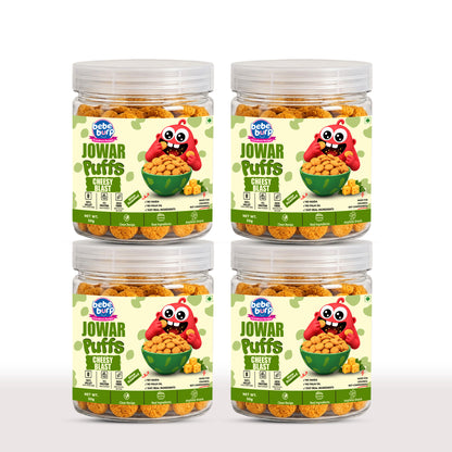 Cheesy Blast Jowar Puffs | Gluten-Free Snack for kids  (50GM x 4) (200gm)