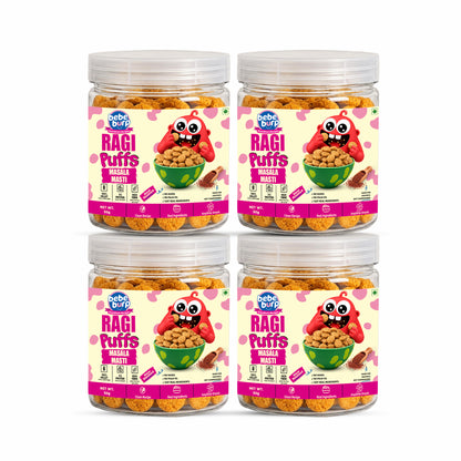 Ragi Masala Masti Kids Puffs (50GM x 4 Pack) (200gm)