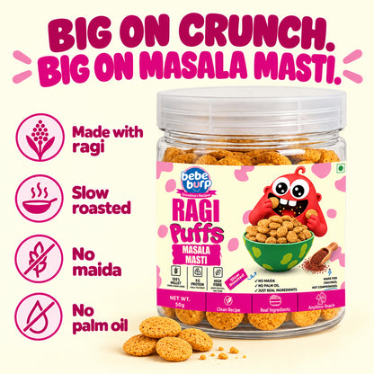 Ragi Masala Masti Kids Puffs (50GM x 4 Pack) (200gm)