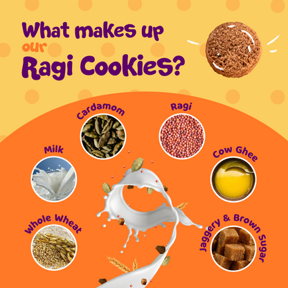 Bebe Burp Baby Food Raagi Cookies Combo Pack of 5 - 150 gms each