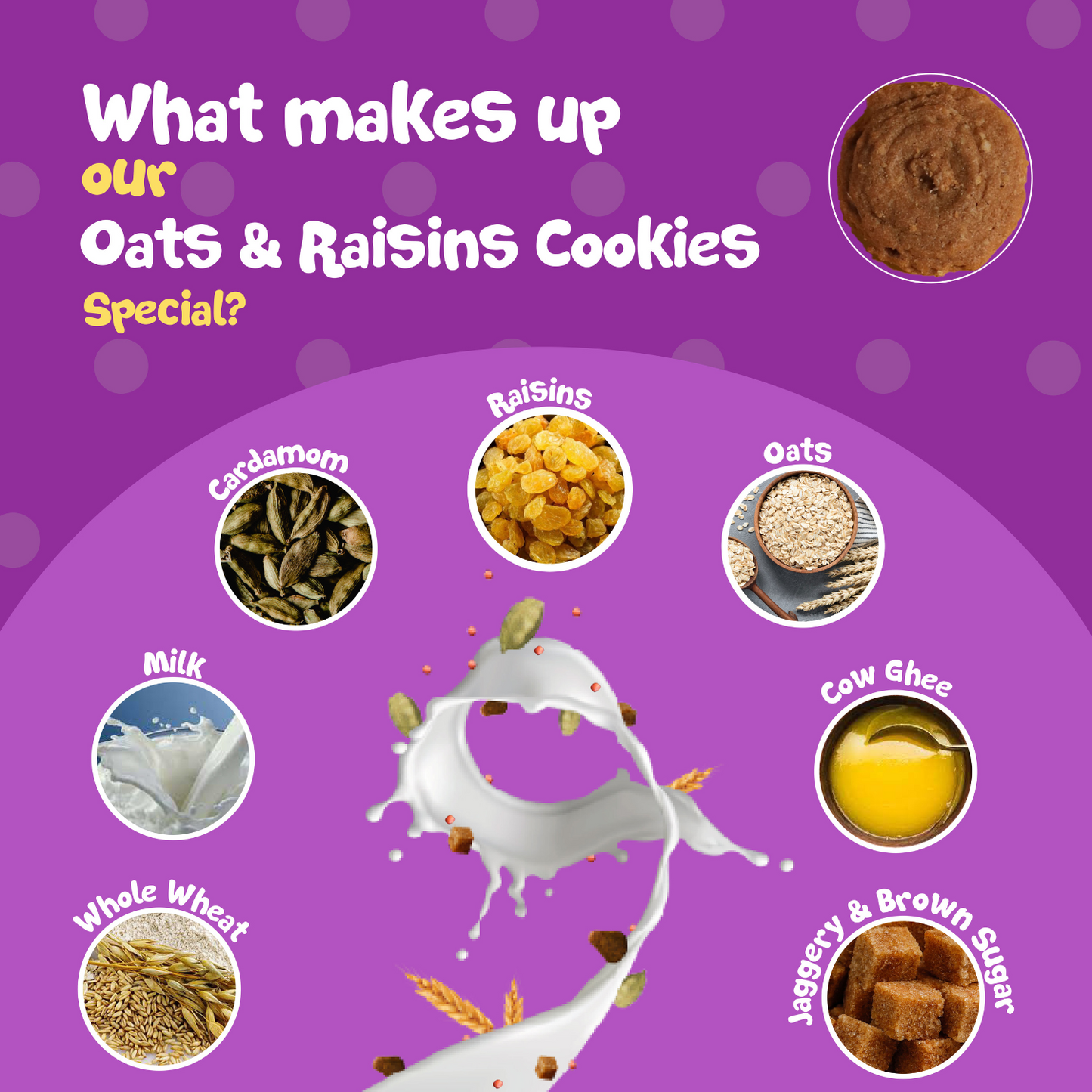 Oats and Raisins Cookies 150 Gms Each (2 Pack)