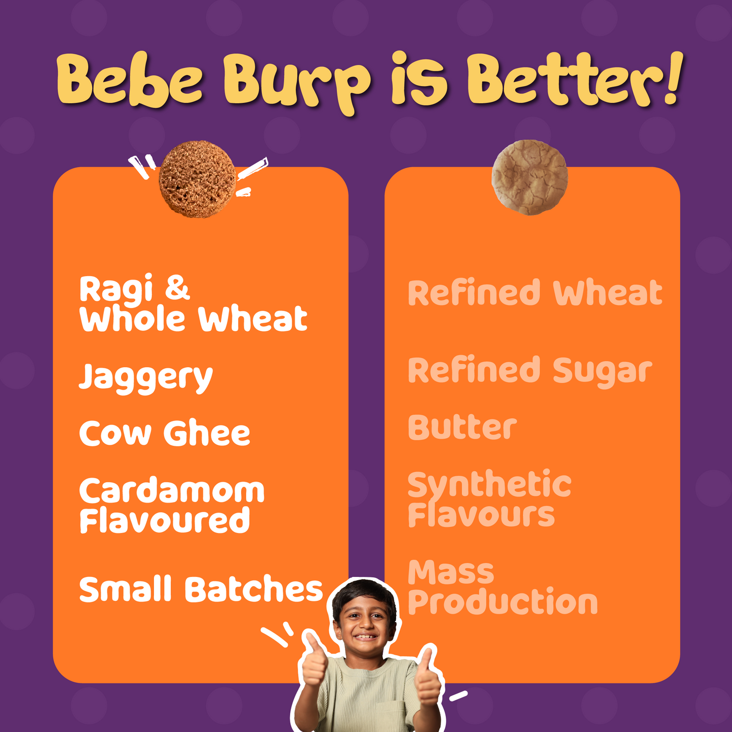 Bebe Burp Baby Food Raagi Cookies Combo Pack of 5 - 150 gms each