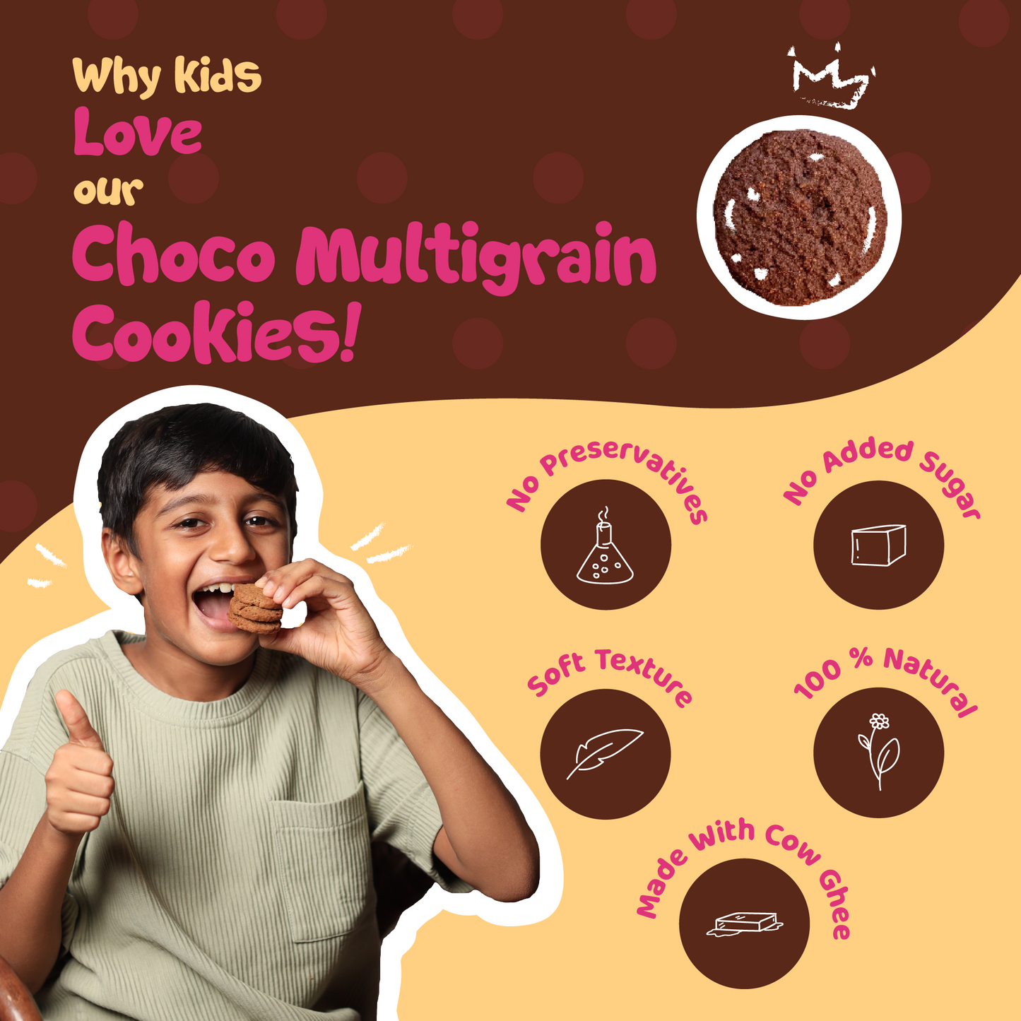 Choco Multigrain Cookies 150 Gms Each (2 Pack)