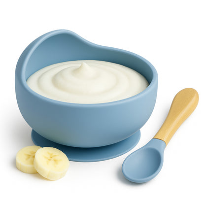 Baby Silicone Suction Bowl with Spoon | BPA-Free & Non-Slip