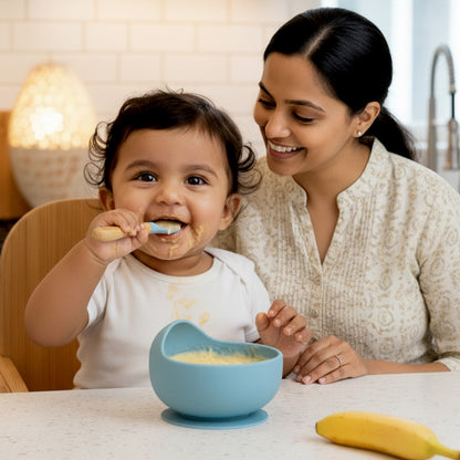 Baby Silicone Suction Bowl with Spoon | BPA-Free & Non-Slip