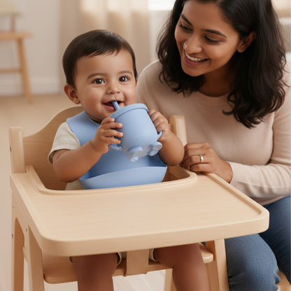 Premium Silicone Baby Feeding Set | 8-Piece Suction Dinnerware