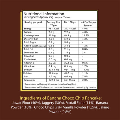 Banana Choco Chip Pancake Mix (150gm)