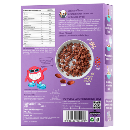 Millet Choco Crunch with Ragi & Chocolate (No Trans Fat, 100% Natural) - 300g