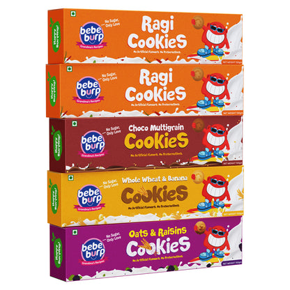 Bebe Burp Baby Food Cookies Combo Pack of 5 - 150 gms each