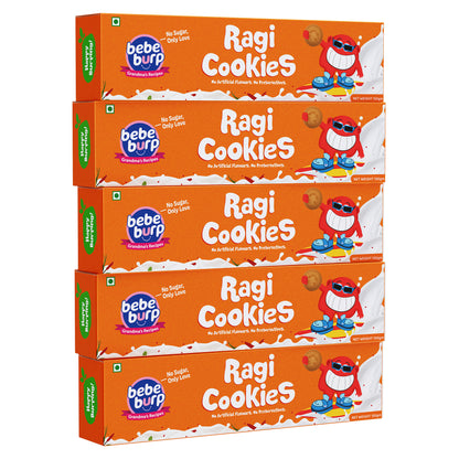 Bebe Burp Baby Food Raagi Cookies Combo Pack of 5 - 150 gms each