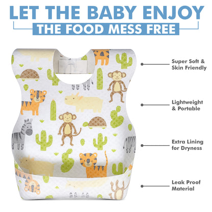 Disposable Baby Bibs for Babies (Pack of 10) | Waterproof, Lightweight & Travel-Friendly