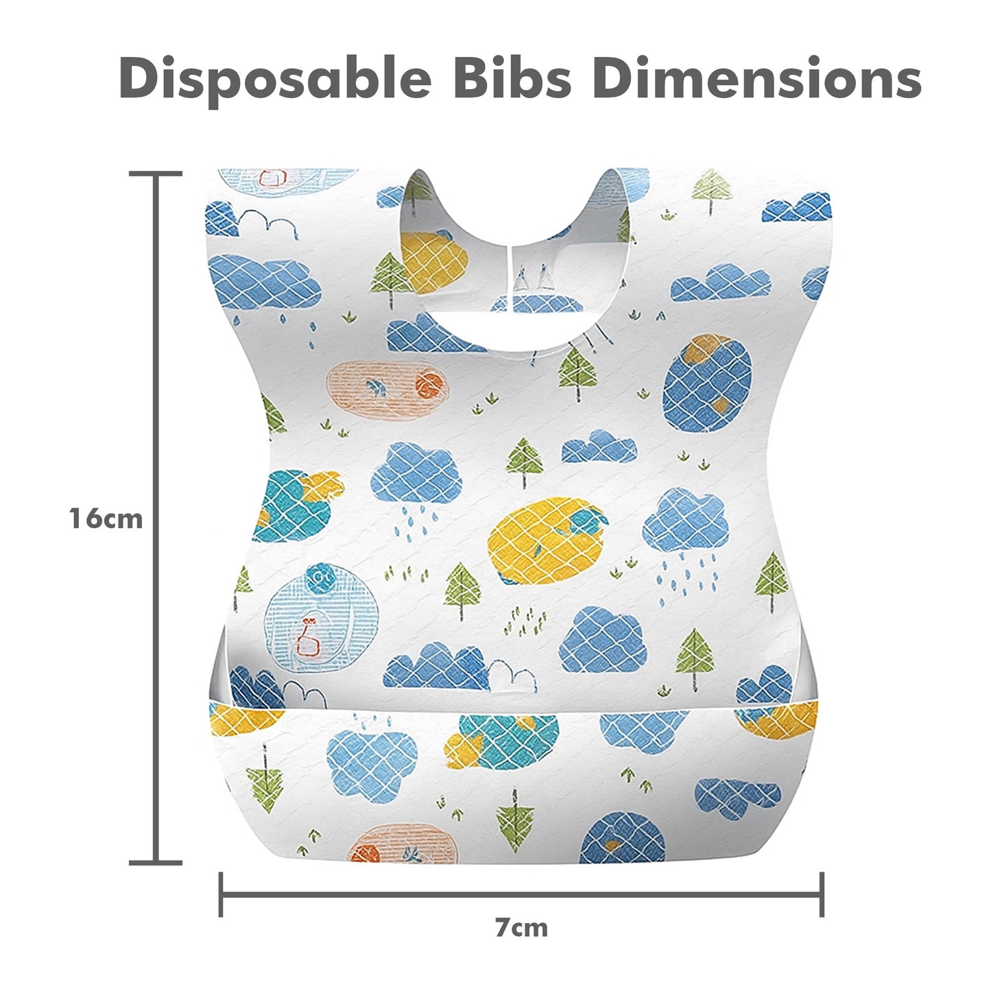 Disposable Baby Bibs for Babies (Pack of 10) | Waterproof, Lightweight & Travel-Friendly