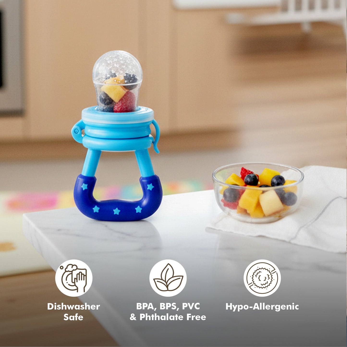 Infant Fruit Feeder – BPA-Free Silicone Fresh Food Nibbler for Babies (6+ Months)