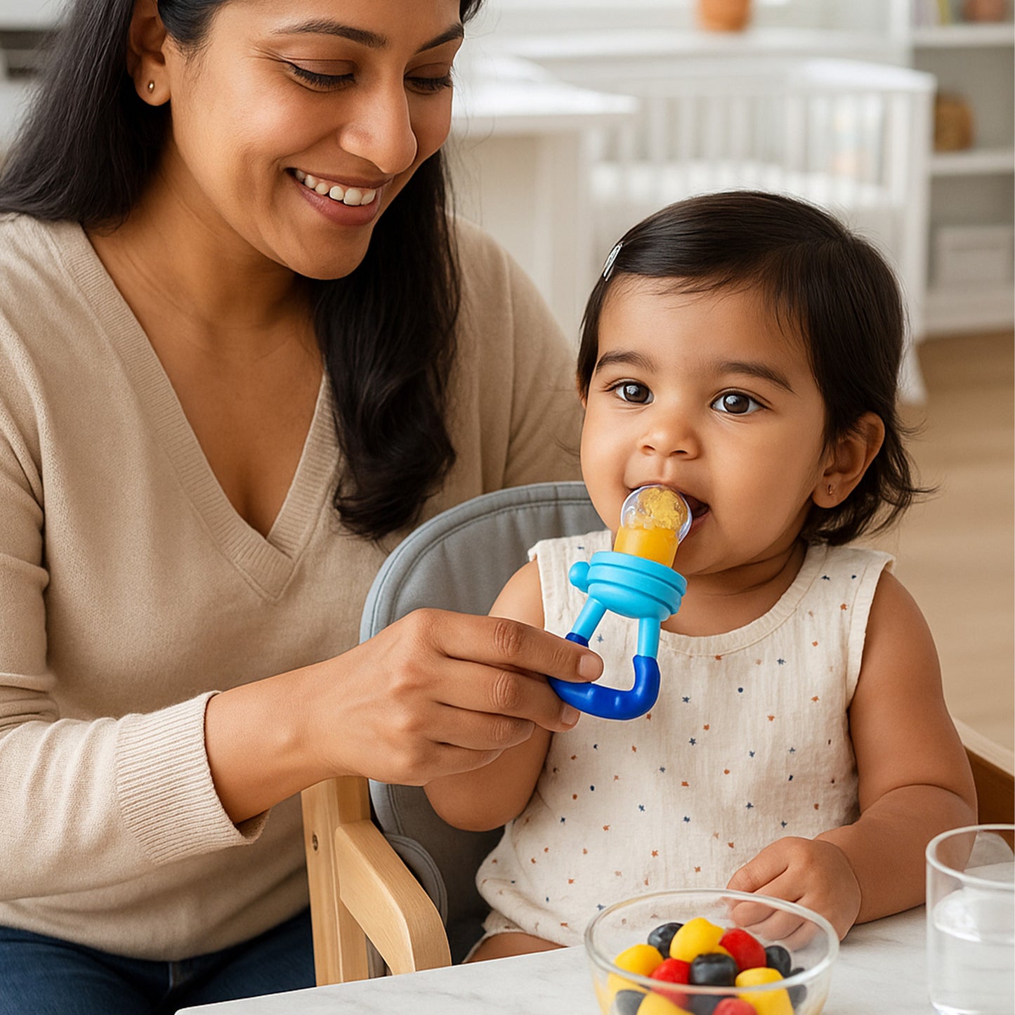 Infant Fruit Feeder – BPA-Free Silicone Fresh Food Nibbler for Babies (6+ Months)