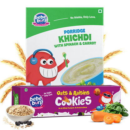 Khichdi Porridge & Oats Cookies Combo- 350 gms