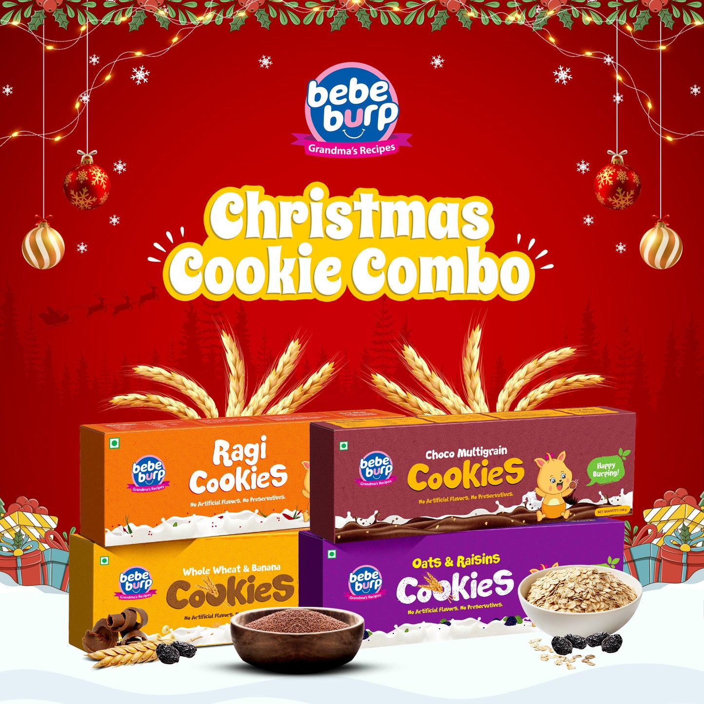 Holiday Special: Christmas Cookie Combo Pack (Pack of 4)