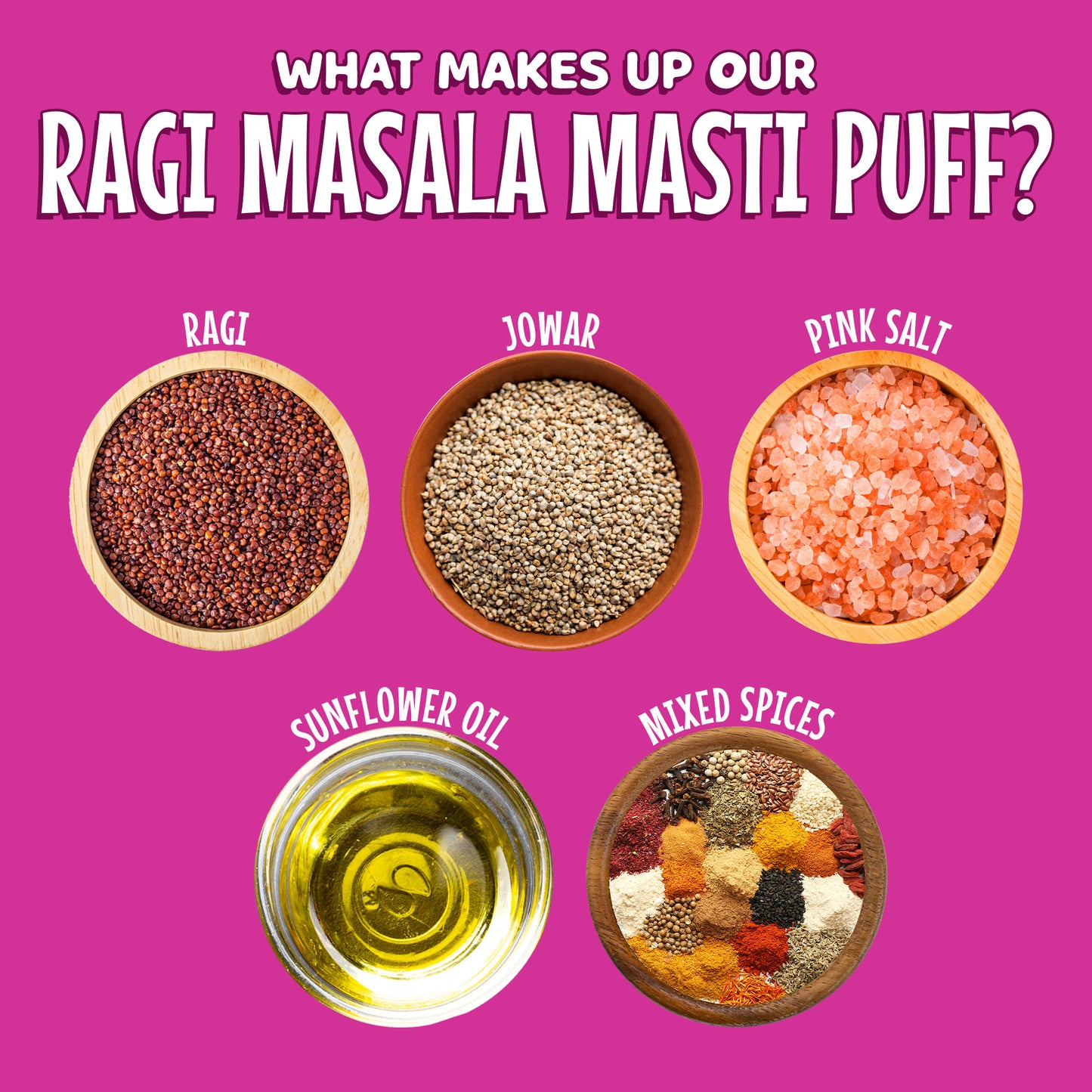 Ragi Masala Masti Puff (4 Pack)