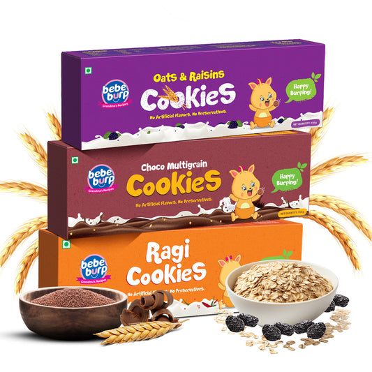 Ragi, Oats & Raisin, Choco Cookies Combo (Pack of 3, 150 gm Each)