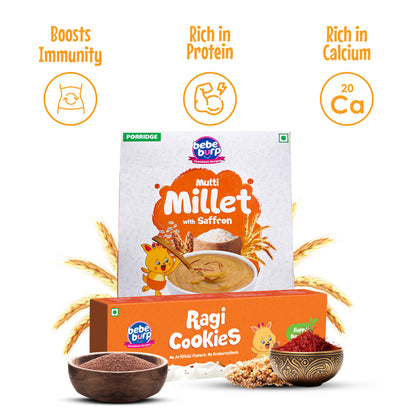 Multi Millet Porridge with Saffron & Ragi Cookies-350 gms