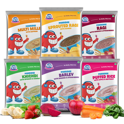 Mix Porridge Sample Pack Of 6 - 30 Gms Each (6x30gms-180gms)