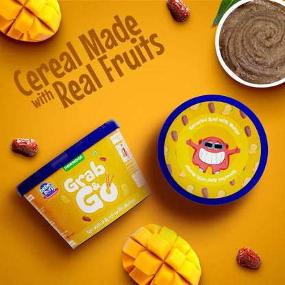 Bebe Burp Travel Pack Grab & Go Sprouted Ragi with Mango (Pack of 4) 30 gm each