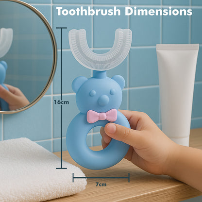 Kids Teddy Bear U-Shape Toothbrush | Gentle Cleaning for Kids