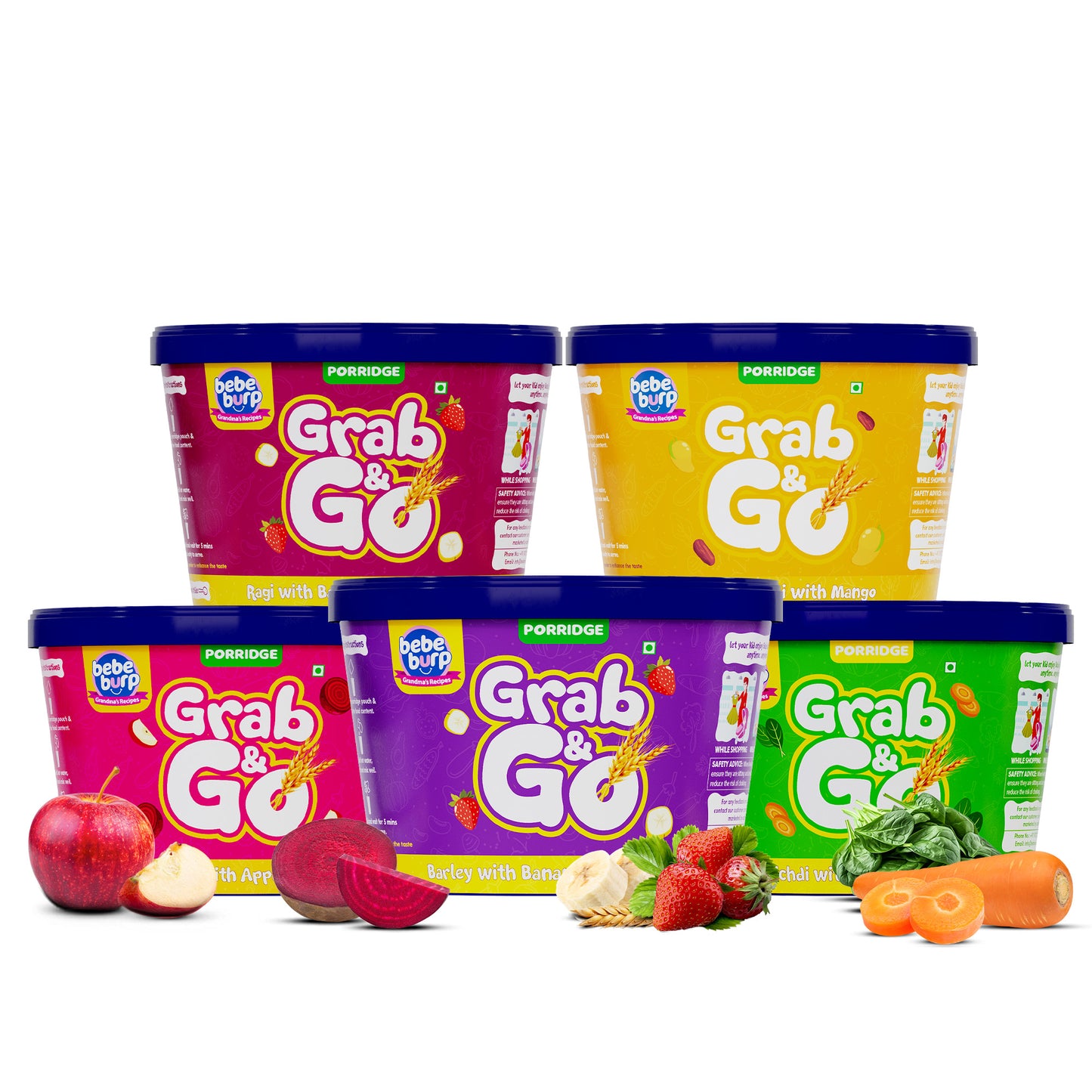 Packed Food For Travel pack Grab & Go (Pack of 5 x 30g) Each