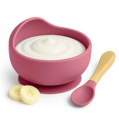 Baby Silicone Suction Bowl with Spoon | BPA-Free & Non-Slip