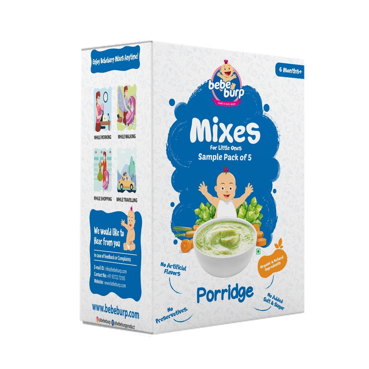 Mix Porridge Sample Pack Of 5 - 30 Gms Each - BebeBurp